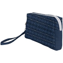 Blue Diamonds Motif Fancy Pattern Design Wristlet Pouch Bag (Small) from ArtsNow.com
