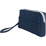 Blue Diamonds Motif Fancy Pattern Design Wristlet Pouch Bag (Small)