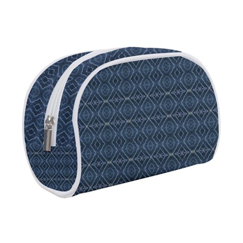 Blue Diamonds Motif Fancy Pattern Design Make Up Case (Small) from ArtsNow.com