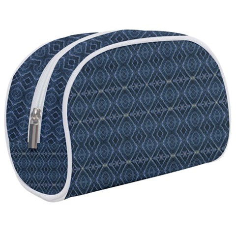 Blue Diamonds Motif Fancy Pattern Design Make Up Case (Medium) from ArtsNow.com