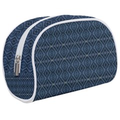 Blue Diamonds Motif Fancy Pattern Design Make Up Case (Medium) from ArtsNow.com