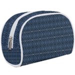 Blue Diamonds Motif Fancy Pattern Design Make Up Case (Large)