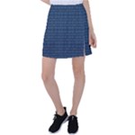 Blue Diamonds Motif Fancy Pattern Design Tennis Skirt