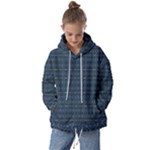 Blue Diamonds Motif Fancy Pattern Design Kids  Oversized Hoodie