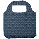 Blue Diamonds Motif Fancy Pattern Design Foldable Grocery Recycle Bag