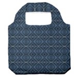 Blue Diamonds Motif Fancy Pattern Design Premium Foldable Grocery Recycle Bag