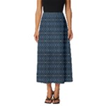 Blue Diamonds Motif Fancy Pattern Design Classic Midi Chiffon Skirt