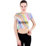 Background Abstract Wallpaper Crew Neck Crop Top