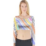 Background Abstract Wallpaper Long Sleeve Crop Top