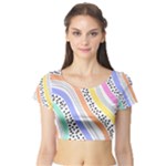 Background Abstract Wallpaper Short Sleeve Crop Top