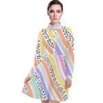 Background Abstract Wallpaper Long Sleeve Chiffon Shirt Dress