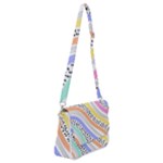 Background Abstract Wallpaper Shoulder Bag with Back Zipper