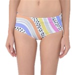 Background Abstract Wallpaper Mid-Waist Bikini Bottoms