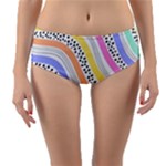 Background Abstract Wallpaper Reversible Mid-Waist Bikini Bottoms