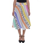 Background Abstract Wallpaper Perfect Length Midi Skirt