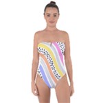 Background Abstract Wallpaper Tie Back One Piece Swimsuit