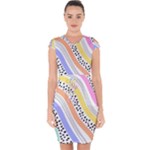 Background Abstract Wallpaper Capsleeve Drawstring Dress 