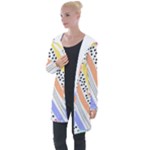 Background Abstract Wallpaper Longline Hooded Cardigan