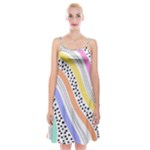 Background Abstract Wallpaper Spaghetti Strap Velvet Dress