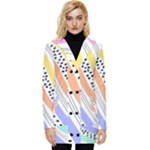 Background Abstract Wallpaper Button Up Hooded Coat 