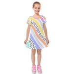 Background Abstract Wallpaper Kids  Short Sleeve Velvet Dress