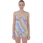 Background Abstract Wallpaper Tie Front Two Piece Tankini