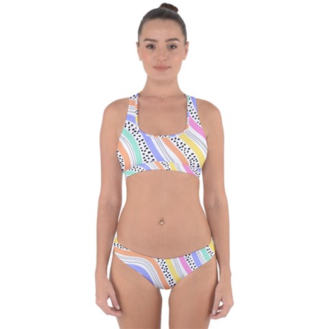 Background Abstract Wallpaper Cross Back Hipster Bikini Set from ArtsNow.com