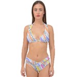 Background Abstract Wallpaper Double Strap Halter Bikini Set