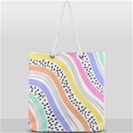 Background Abstract Wallpaper Full Print Rope Handle Tote (Large)