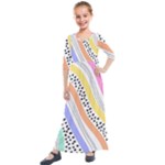 Background Abstract Wallpaper Kids  Quarter Sleeve Maxi Dress