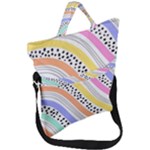 Background Abstract Wallpaper Fold Over Handle Tote Bag