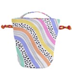 Background Abstract Wallpaper Drawstring Bucket Bag