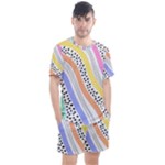 Background Abstract Wallpaper Men s Mesh Tee and Shorts Set