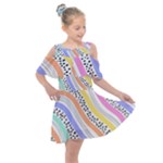 Background Abstract Wallpaper Kids  Shoulder Cutout Chiffon Dress