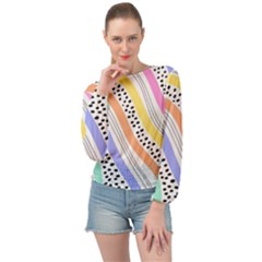 Banded Bottom Chiffon Top 