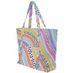 Background Abstract Wallpaper Zip Up Canvas Bag