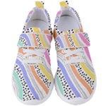 Background Abstract Wallpaper Women s Velcro Strap Shoes