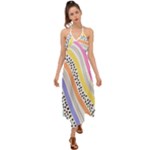 Background Abstract Wallpaper Halter Tie Back Dress 