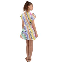 Flutter Sleeve Wrap Dress 