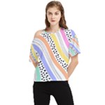 Background Abstract Wallpaper One Shoulder Cut Out Tee