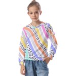 Background Abstract Wallpaper Kids  Long Sleeve Tee with Frill 