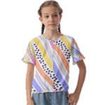 Background Abstract Wallpaper Kids  Cuff Sleeve Scrunch Bottom Tee