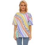 Background Abstract Wallpaper Oversized Basic Tee