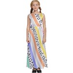 Background Abstract Wallpaper Kids  Satin Sleeveless Maxi Dress