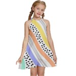 Background Abstract Wallpaper Kids  Halter Collar Waist Tie Chiffon Dress