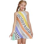 Background Abstract Wallpaper Kids  Halter Collar Waist Tie Chiffon Dress