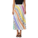 Background Abstract Wallpaper Classic Midi Chiffon Skirt