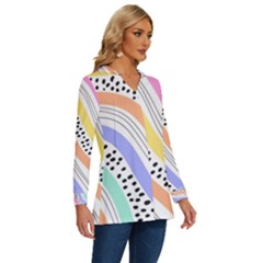 Long Sleeve Drawstring Hooded Top 
