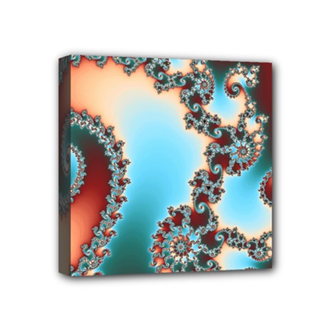Fractal Spiral Art Math Abstract Mini Canvas 4  x 4  (Stretched) from ArtsNow.com