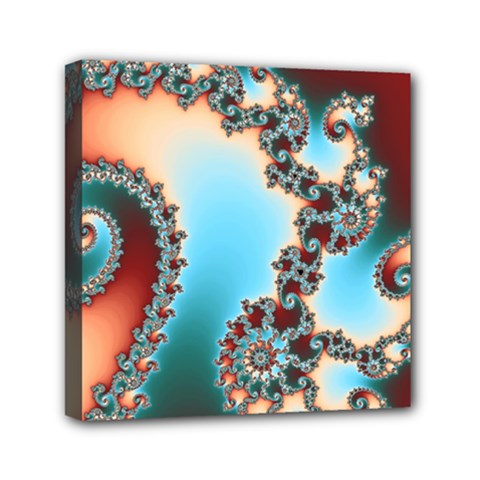 Fractal Spiral Art Math Abstract Mini Canvas 6  x 6  (Stretched) from ArtsNow.com